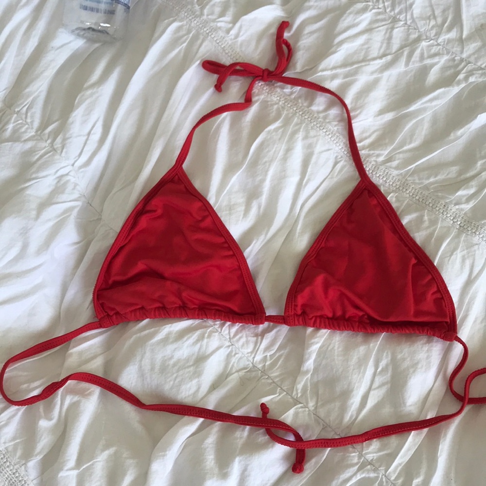 Red Triangle Bikini Top XL